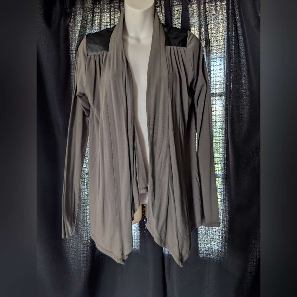 Rue21 Charcoal Open Front Cardigan